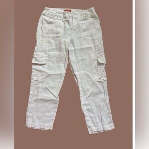 Tommy Bahama Relax Linen White Women Cargo Pants 2